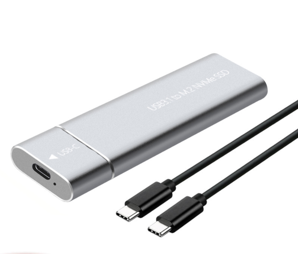 M.2 SSD Enclosure – NVMe & SATA, USB 3.1 Gen2 Type-C, Aluminium