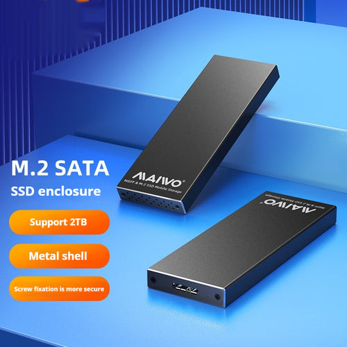 M.2 NGFF to USB 3.0 Aluminium SSD Enclosure – Portable Homelab Storage
