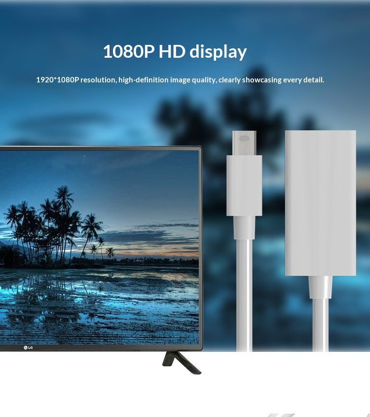 Mini DisplayPort / Thunderbolt to HDMI Adapter Cable – 4K, 0.2m