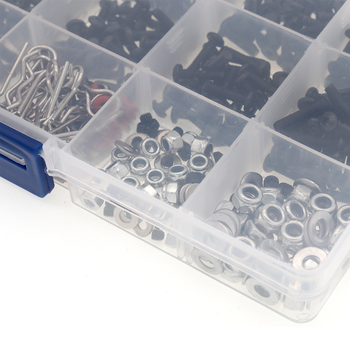 M3/M4 Metal Screw & Pin Assortment Box – 500 Pieces with Spanners