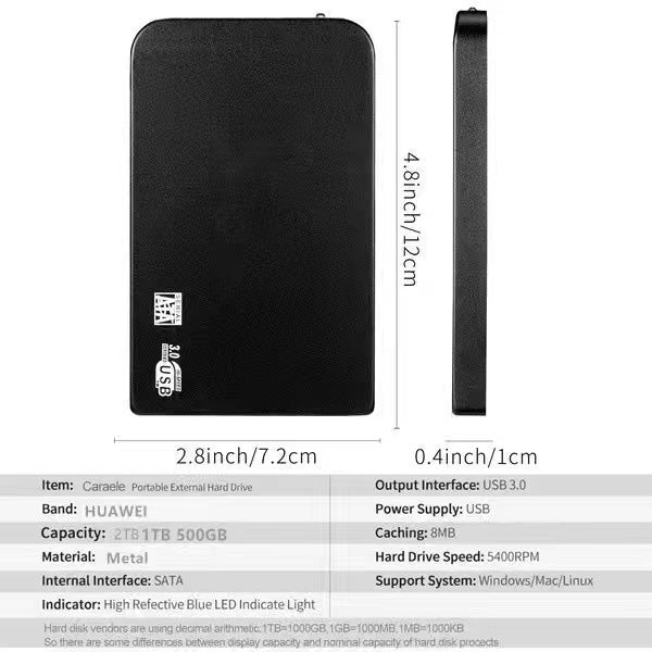 USB 3.0 Portable Solid State Drive – Metal Shell, 500GB