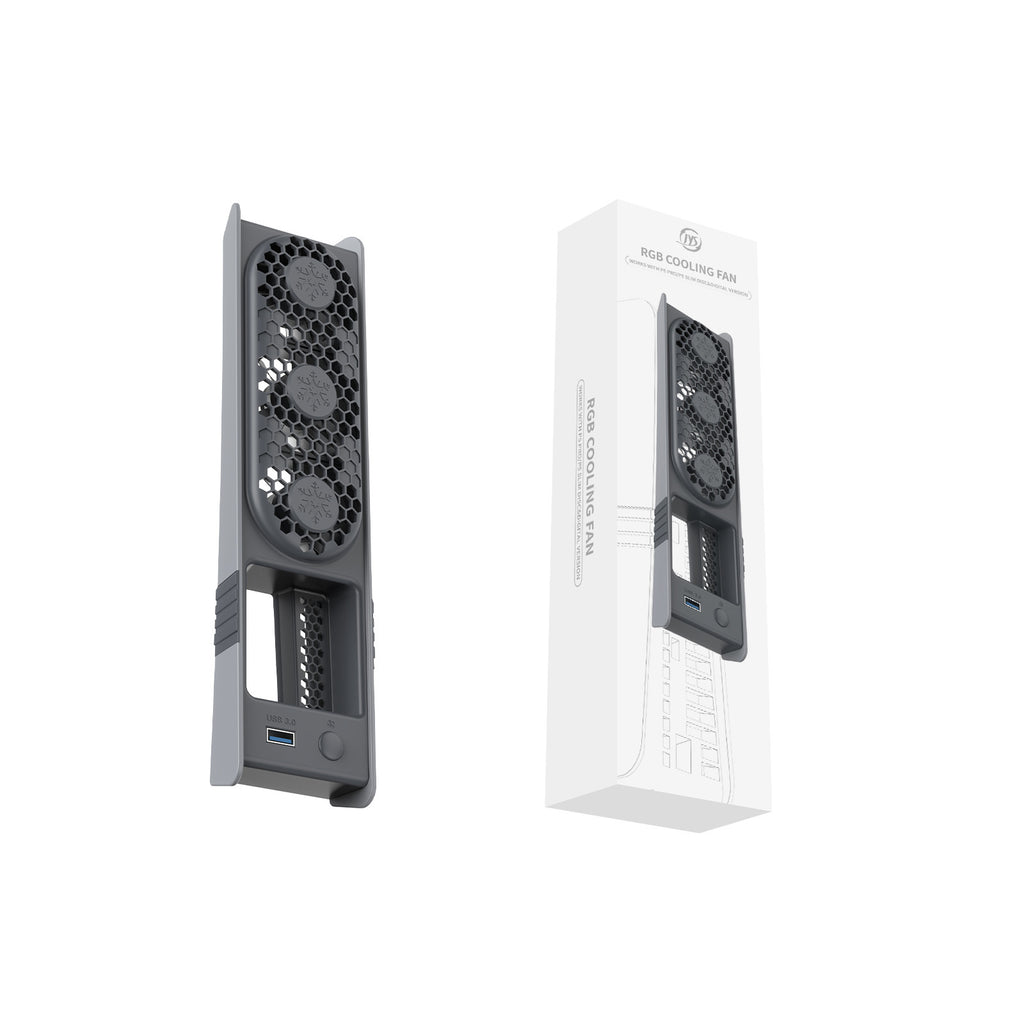 USB Rear Cooling Fan with Intelligent Temperature Control for PS5 Slim/Pro