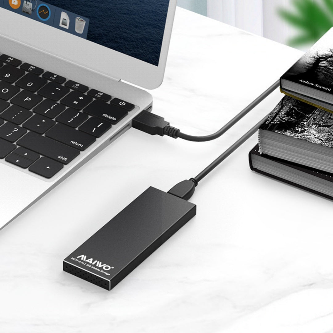 M.2 NGFF to USB 3.0 Aluminium SSD Enclosure – Portable Homelab Storage