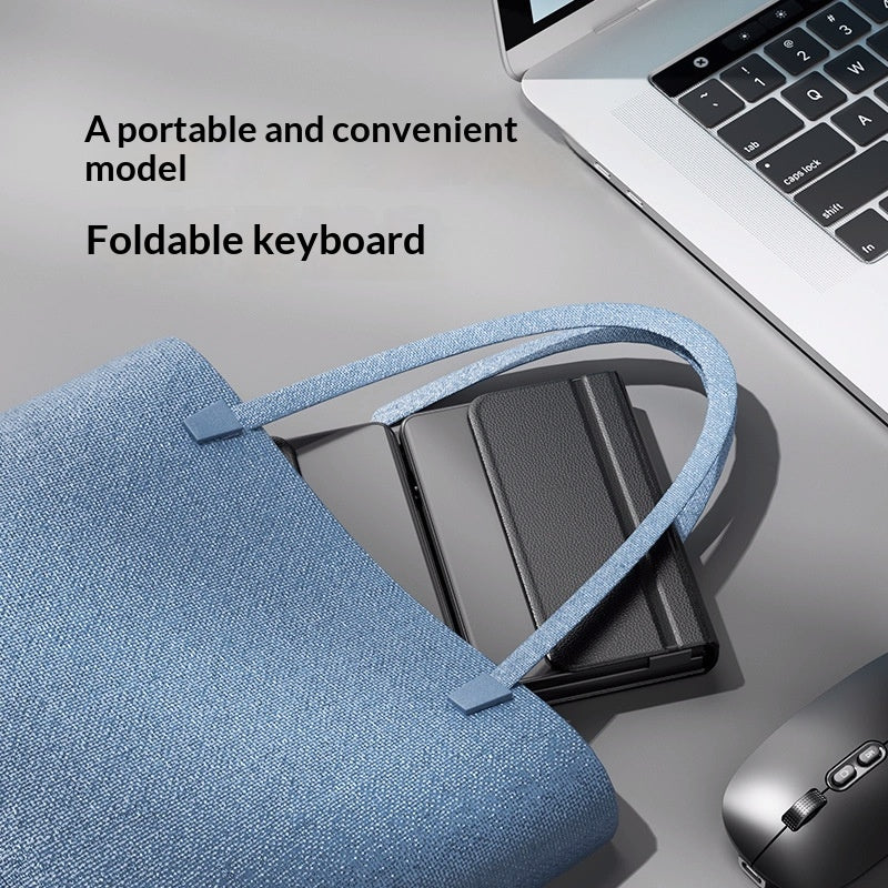 Tri-Fold Bluetooth Keyboard – Wireless Foldable for Headless Servers