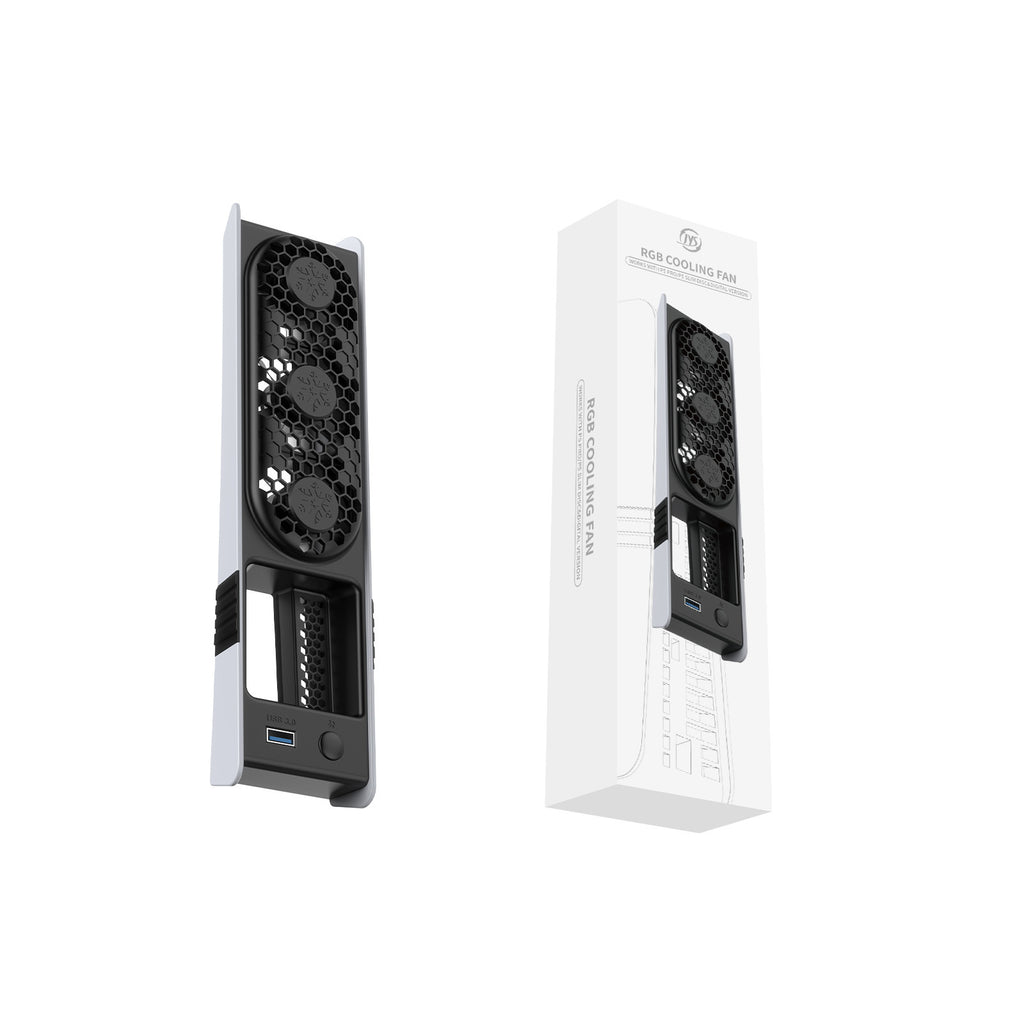 USB Rear Cooling Fan with Intelligent Temperature Control for PS5 Slim/Pro