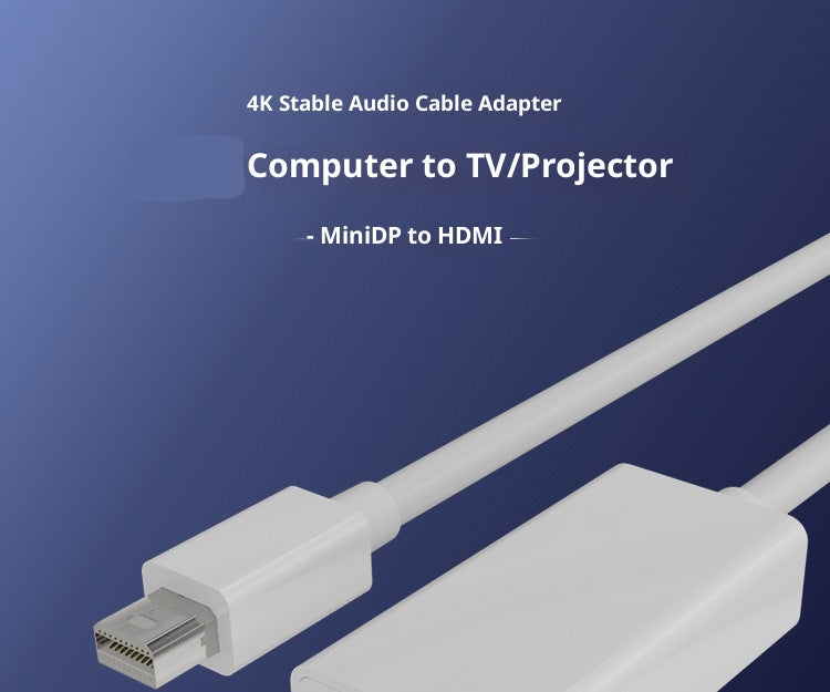 Mini DisplayPort / Thunderbolt to HDMI Adapter Cable – 4K, 0.2m